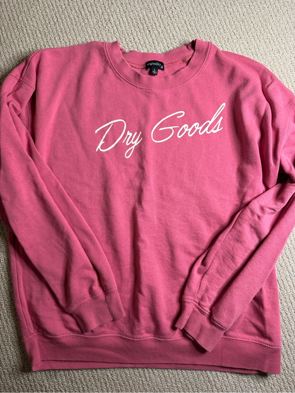 Dry Goods Womens Large Pink Crewneck Sweatshirt